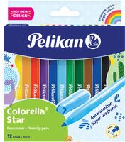 Pelikan Colorella Star viltstift, etui van 12 stuks