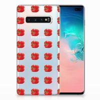 Samsung Galaxy S10 Plus Siliconen Case Paprika Red