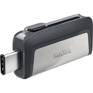 SanDisk Ultra Dual Drive USB Type-C USB flash drive 32 GB USB Type-A / USB Type-C 3.2 Gen 1 (3.1 Gen 1) Zwart, Zilver