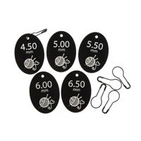 Needle Tag voor Breien maat 4,5 - 5 - 5,5 - 6 - 6,5 - 2 stuks per maat