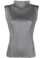 Pleats Please Issey Miyake débardeur Mellow à design plissé - Gris