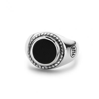Rebel & Rose Ring Women Round Onyx RR-RG010-S Rebel & Rose Ring Women Round Onyx RR-RG010-S