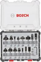 Freesset, 6 mm schacht, 15-delig Bosch Accessories 2607017471