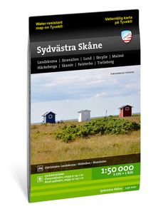 Wandelkaart - Fietskaart Terrängkartor Skåne Sydvästra - Skane zuidwes