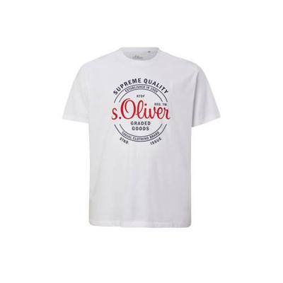 s.Oliver Big Size T-shirt Plus Size met printopdruk wit
