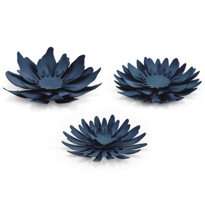 Decoratie bloemen blauw (3st) Rustic Collection Decoratie bloemen blauw (3st) Rustic Collection