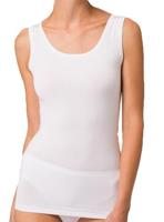 Beeren singlet hemd dames - Katoen - Carola - onderhemd - Zonder zijnaden - hemdjes dames Brede bandjes - wit - 40 - Wit