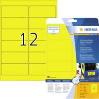 Herma 8029 Signaaletiketten 99.1 x 42.3 mm Polyester folie Geel 300 stuk(s) Extra sterk hechtend Laser (zwart/wit), Laser (kleur), Kopiëren (zwart/wit), - thumbnail