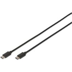 Digitus 1.8m, 2xUSB2.0-C USB-kabel 1,8 m USB 2.0 USB C Zwart