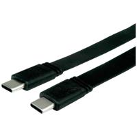 VALUE USB4 Gen 3 Kabel, Emark, C-C, M/M, 40Gbit/s, 100W, extra plat, zwart, 0,5 m - thumbnail