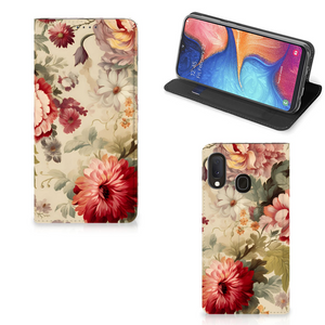 Smart Cover voor Samsung Galaxy A20e Bloemen