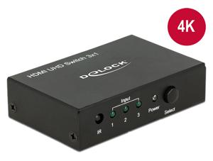 Delock 18683 HDMI UHD-schakelaar 3 x HDMI in > 1 x HDMI uit 4K