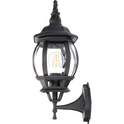 LED Tuinverlichting - Buitenlamp - Sanola Trino - E27 Fitting - Mat Zwart - Aluminium