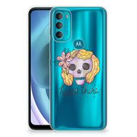 Silicone Back Case Motorola Moto G71 5G Boho Skull - thumbnail