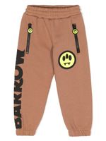 BARROW pantalon de jogging fuselé à logo imprimé - Marron