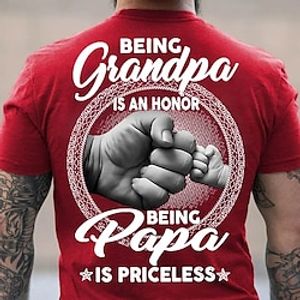 vaderdag papa shirts heren 100% katoen grafisch t-shirt casual stijl klassieke stijl cool shirt letter grafische prints familie hot stamping straat vakantie korte mouwen print kleding basic Lightinthebox