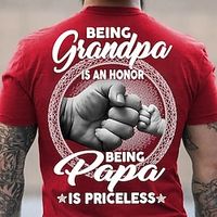 vaderdag papa shirts heren 100% katoen grafisch t-shirt casual stijl klassieke stijl cool shirt letter grafische prints familie hot stamping straat vakantie korte mouwen print kleding basic Lightinthebox - thumbnail