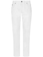 Dolce & Gabbana logo-plaque slim-fit jeans - Blanc