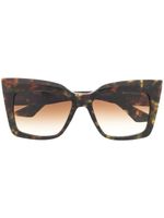 Dita Eyewear lunettes de soleil à monture carrée oversize - Marron