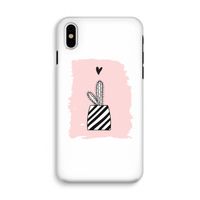 Zwart-wit cactus: iPhone XS Tough Case - thumbnail