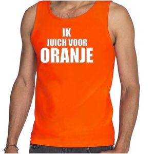 Oranje fan tanktop / kleding Holland ik juich voor oranje EK/ WK voor heren