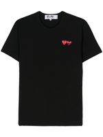 Comme Des Garçons Play t-shirt à appliqué double cœur - Noir