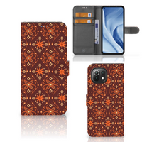 Xiaomi 11 Lite 5G NE | Mi 11 Lite Telefoon Hoesje Batik Brown - thumbnail