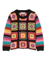 Stella McCartney Kids pull en maille intarsia à manches longues - Noir - thumbnail