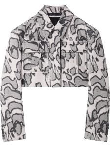 Stella McCartney veste crop Moth à motif en jacquard - Tons neutres