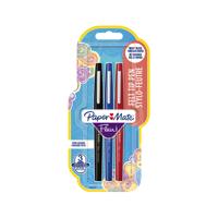 Papermate Flair viltstift Medium Zwart, Blauw, Rood 3 stuk(s)