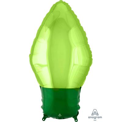 Amscan Folieballon Green Christmas Light Bulb 27 X 55 Cm Groen