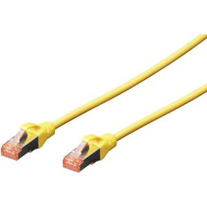 Digitus DK-1644-005/Y RJ45 Netwerkkabel, patchkabel CAT 6 S/FTP 0.50 m Geel Halogeenvrij, Verdraaide paren, Snagless, Vlambestendig 1 stuk(s)