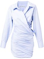 Alexander Wang robe-chemise à design asymétrique - Bleu - thumbnail