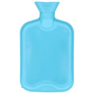 Warmwaterkruik - met rubberen hoes - blauw - 2L - kruik