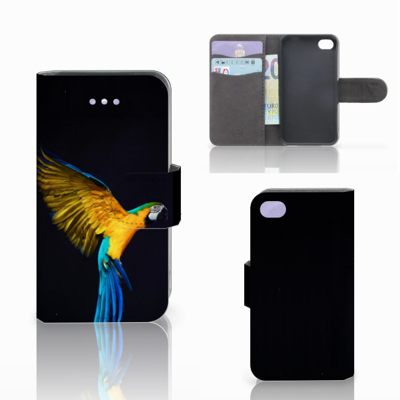 Apple iPhone 4 | 4S Telefoonhoesje met Pasjes Papegaai Apple iPhone 4 | 4S Telefoonhoesje met Pasjes Papegaai