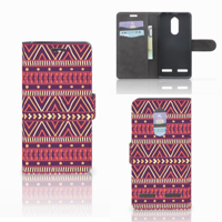 Lenovo K6 Telefoon Hoesje Aztec Paars