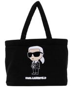 Karl Lagerfeld sac cabas à logo Ikonik brodé - Noir - thumbnail