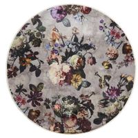 Essenza Vloerkleed Fleur Finest Grey-Ø 90cm rond