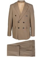 PT Torino costume à veste à boutonnière croisée - Marron