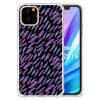 Apple iPhone 11 Pro Doorzichtige Silicone Hoesje Feathers Color