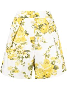 ERDEM short en coton à fleurs - Blanc