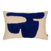 ferm LIVING Lay Sierkussen 40 x 60 cm - Zand/Blauw - thumbnail