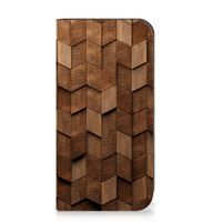 Book Wallet Case voor iPhone 15 Pro Max Wooden Cubes - thumbnail