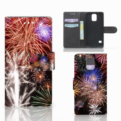 Samsung Galaxy S5 | S5 Neo Wallet Case met Pasjes Vuurwerk Samsung Galaxy S5 | S5 Neo Wallet Case met Pasjes Vuurwerk