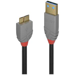 LINDY USB-kabel USB 3.2 Gen1 (USB 3.0 / USB 3.1 Gen1) USB-A stekker, USB-micro-B 3.0 stekker 0.50 m Zwart 36765