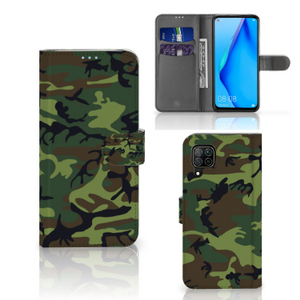 Huawei P40 Lite Telefoon Hoesje Army Dark