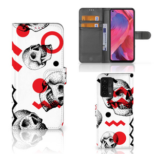 Telefoonhoesje met Naam OPPO A54 5G | A74 5G | A93 5G Skull Red