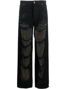 DARKPARK Karen crystal-embellished straight-leg jeans - Noir