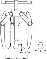 Gedore Universele trekker 3-armig - 1628410 - thumbnail