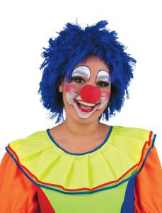 Clownspruik blauw